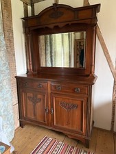 Antique Mahogony Cheffonier Sideboard Dresser with mirror