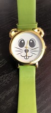 Children Kids Watch For Boys Girls Green Strap With Mouse Face Christmas Gift