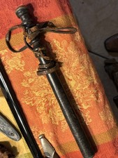 Vintage 15 inch Police Baton Night stick wood leather metal