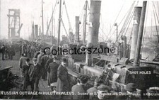 Hull Russian Navy Attack On Trawlers Damaged Boats Printed Postcard unposted v2