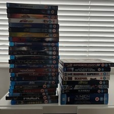 Job Lot Marvel Blu Ray Bundle - Avengers, Spider-Man, X-Men, Deadpool - Read Des