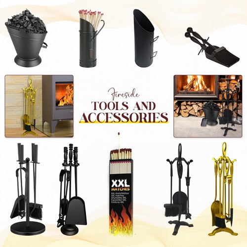 5pc fire companion set poker - 5pc,