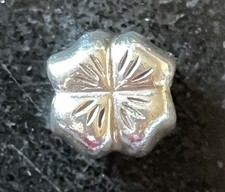 Pandora Ale 925 Sterling Silver Bracelet Charm RETIRED FOUR LEAF CLOVER 790257