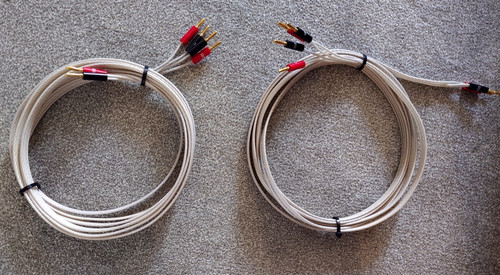 Qed silver anniversary wire - silver, bi-wire