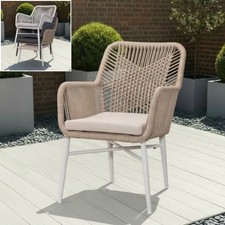 NATURAL GARDEN CHAIR ROPE BACK