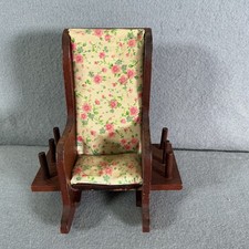 Vintage Wood Upholstered
