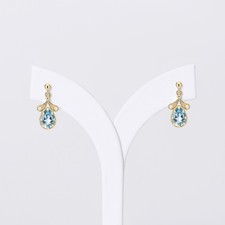 Swiss blue topaz - blue, pearl