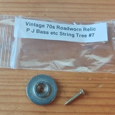 Vintage 70s Relic Bass Guitar String Tree Retainer Round P Precision J Jazz #7