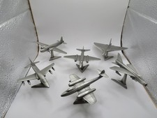 Royal Hampshire Pewter Collection planes x 6 Vulcan Meteor, Hawk etc