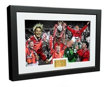 1999 'THE TREBLE' Manchester United Signed Photo Photograph Picture Frame Gift