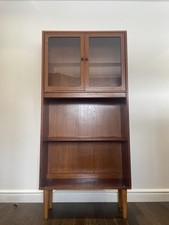 G Plan Teak Fresco Display Case,  Bookcase  Cabinet, Shelving Unit. 