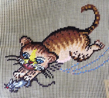 Tapestry Needlepoint Cat &