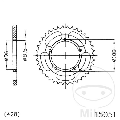 Sprocket for muz 125 - mz/muz, rt