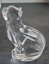 Waterford Crystal Cat Looking