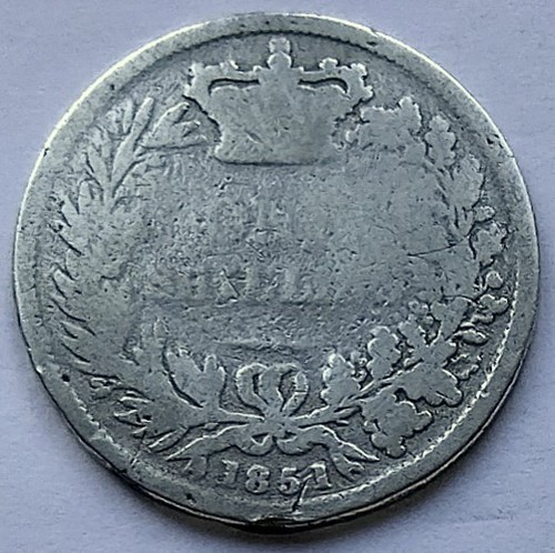 1851 queen victoria one - queen, 1/-