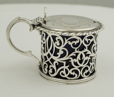 Mustard Pot, Pierced Victorian