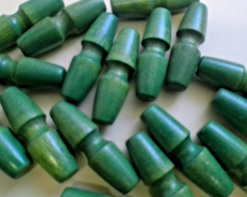 Green wooden duffel coat - ,