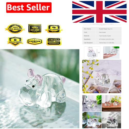 Crystal hippo figurine - figurine, gift