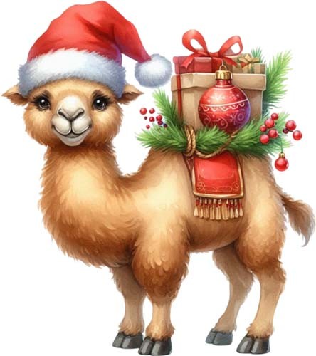 Christmas funny camel wall art - camel,