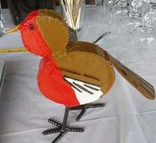 Metal sculpture from recycled