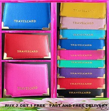 Leather Oyster Card Travel Card Bus Pass Holder Wallet Rail Card Ticket Cover