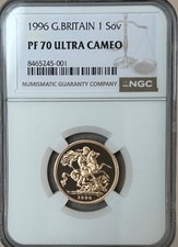 1996 Gold Proof Sovereign NGC