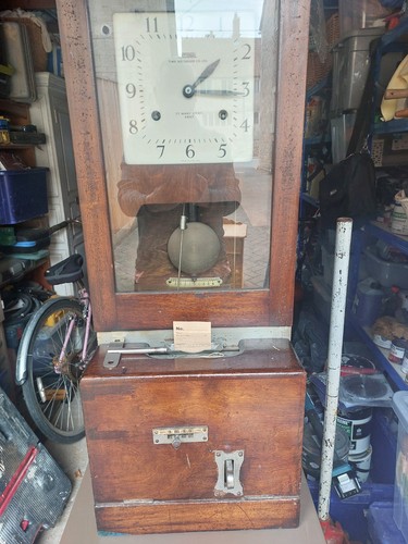 Antique clocking machine - antique,