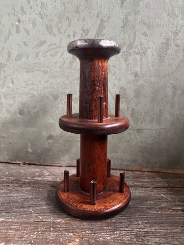 Victorian wooden cotton bobbin - wooden,