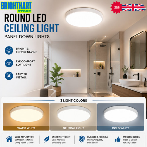Round led ceiling light panel - round,
