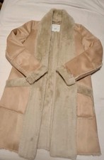 River Island Faux Fur Fluffy Gorgeous Soft Sheepskin Coat Size 12 Worn Once