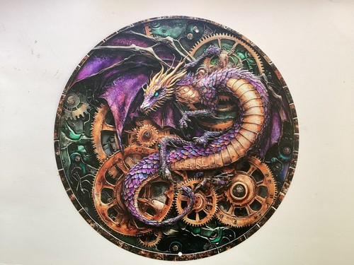 Steampunk goth dragon plaque - steampunk,