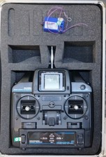 SANWA GEMINI 2 stick RADIO SET 3GR Fm40mhz RECEIVER mint condition with case