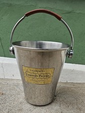 Laurent Perrier Champagne Ice Bucket with Leather Handle & Gold Plaque
