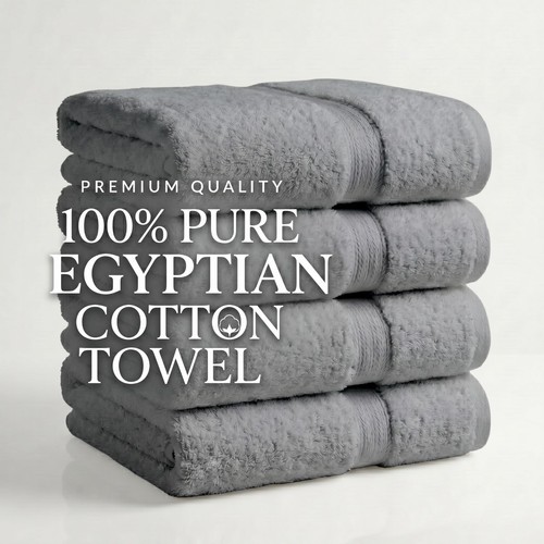 Grey egyptian cotton bath - egyptian,