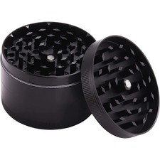 Black Space Case Herb Grinder 63mm UK SELLER 4-piece Large Spacecase