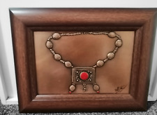 Afghani Signed Art Wood Frame