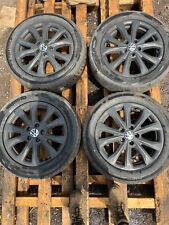 VW CADDY MK5 SET OF 4 ALLOY WHEELS & TYRES 215/55R17 MATT BLACK