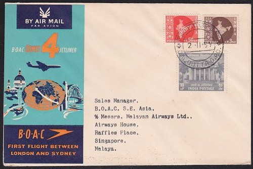 India 1959 boac comet first - boac, 4