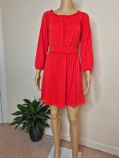 H&M Divided Red On or Off Shoulder Long Sleeve Dress – UK 12 Smart Casual Work