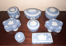 8  x Wedgwood Blue Jasperware