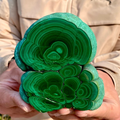 8lb natural malachite - 1.8lb, slices