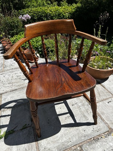 Antique edwardian elm beech - edwardian, &