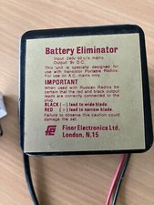 Finor Electronics Battery Eliminator Vintage Radio Power Adaptor Supply