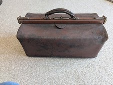LEATHER GLADSTONE BAG ANTIQUE