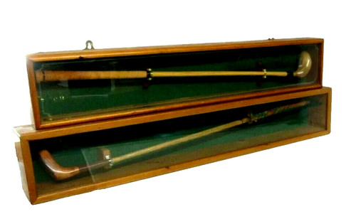 Vintage golf pair - cased, st