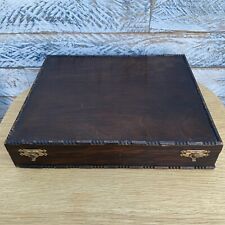 Vintage Empty Wooden Cutlery Canteen Box for Light Restoration 31.5cm x 26.5cm
