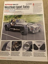 Westfield Sport Turbo Autocar Magazine Roadtest, Dated 2012