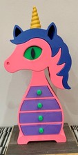Whimsical Unicorn Jewelry Box – 3D Printed with 5 Drawers