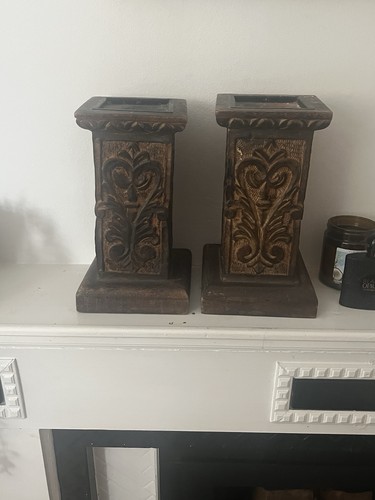 Vintage gothic carved wood - gothic,