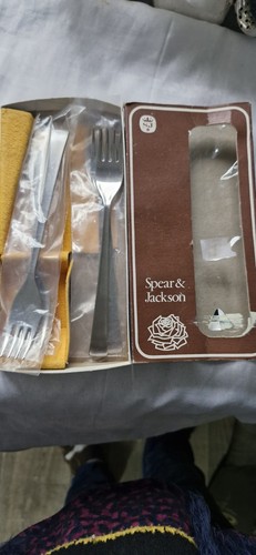 Vintage forks spear - , by